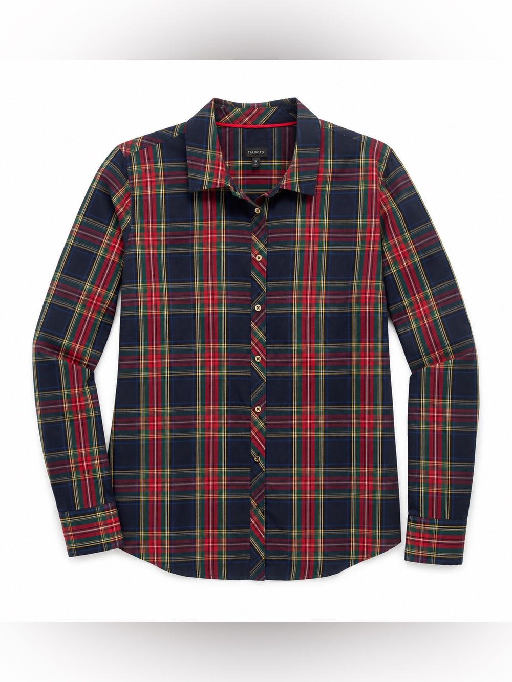 ☕️Talbots plaid button up